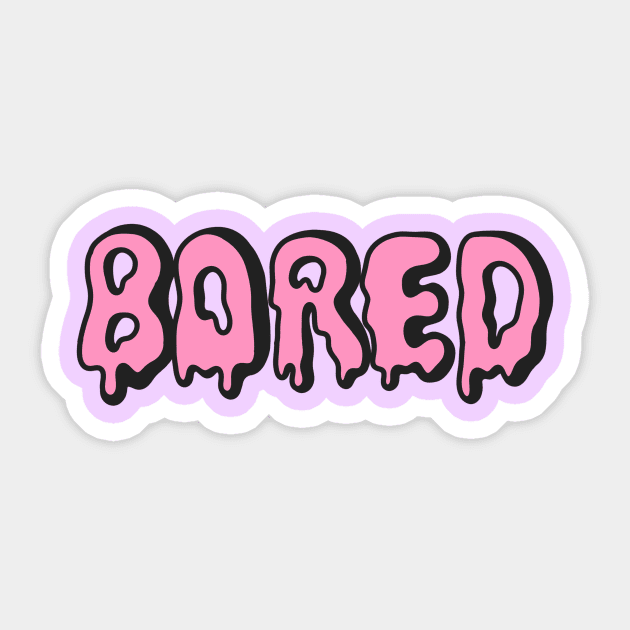 Bored Sticker by Jasmwills